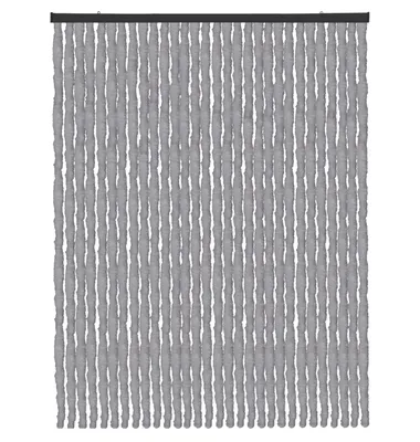Produktbild von Flauschvorhang Silber 140x200 cm – Türvorhang, Insektenschutz, geräuschlos, wetterfest, für Balkon und Terrasse