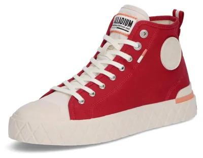 Imagen del producto de Zapatilla deportiva alta para mujer Palladium Palla Ace Chukka, color rojo, modelo 79142-656-M