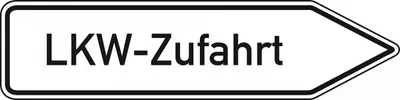 Produktbild von Dreifke® Schild I Wegweiser LKW-Zufahrt, rechtsweisend, Aluminium RA0, reflek...