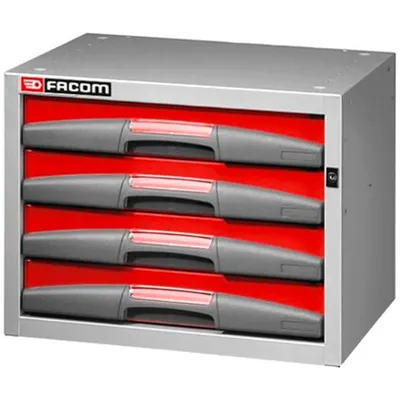 Imagen del producto de Caja de herramientas Facom Regal, pequeña, con 4 cajones, robusta