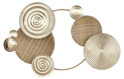 Zdjęcie produktu dla Gilde Wandrelief, "Zalvador", Metall, champagnerfarben, naturfarben, VE 1, L. 7 cm, B. 82 cm, H. 52 cm 67789 4063387677896