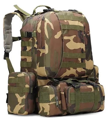 Image de Pronett XJ4652 Sac à dos militaire tactique 45 L, camouflage