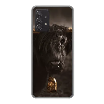 Produktbild von MuchoWow® Handyhülle Schutzhülle Hülle für Samsung galaxy a73 Schottischer Highlander - Fell - Schwarz Silikon Softcase Handy Hülle - Handyhülle