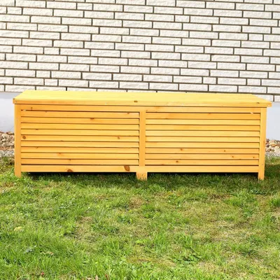 Produktbild von Gartentruhe Holz Braun Kissenbox Auflagenkiste Aufbewahrung Terrasse Outdoor