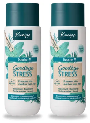 Produktbild von 2 x Kneipp Douchegel Goodbye Stress - Wasserminze & Rosmarin - 200 ml - Vorteilspackung - 2 Stücke