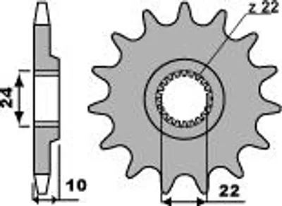 Produktbild von Frontzahnrad PBR 402 15 18NC für Aprilia 125/350 86-88 Kette 520