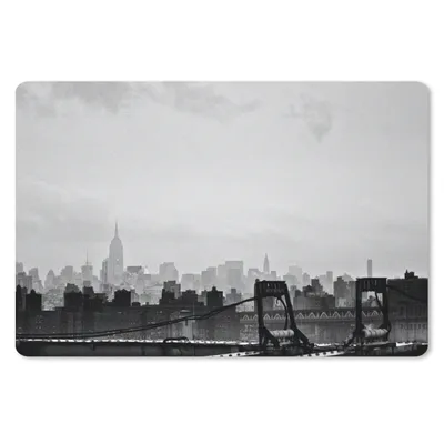 Produktbild von MuchoWow® Mauspad Mousepad New Yorker Skyline in schwarz-weiß 27x18 cm - Mousepads - Maus Mat - Pad - Mausunterlage - Büroartikel - Desk Matten