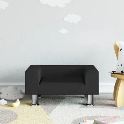 Produktbild von The Living Store Kindersofa Schwarz 50x40x26,5 cm Samt