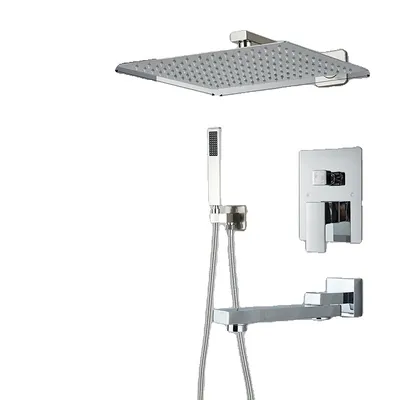 Produktbild von Duscharmatur Set, Regenbrause, Wandmontage Design, 3 Wege 12 Zoll E