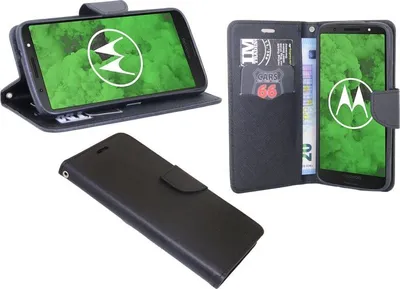 Produktbild von Motorola Moto G6 Handyhülle Tasche Flip Case Smartphone Schutzhülle Schwarz