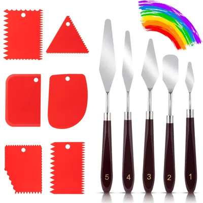 11-teiliges Spachtelset für Acrylfarbe, Palettmesser, Malmesser