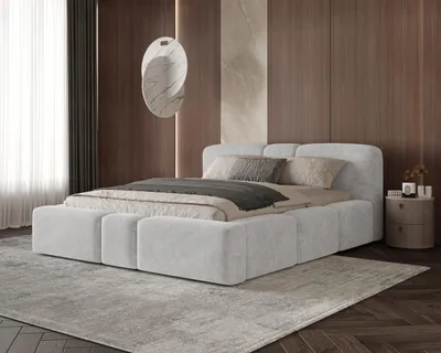 Produktbild von Chilly Möbel Design Monte Polsterbett 160x200 mit Bettkasten & Stauraum – Designer Doppelbett mit stabilem Metallrahmen - Perfect Harmony 80