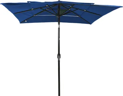 Produktbild von vidaXL Sonnenschirm mit Aluminium-Mast 3-lagig Azurblau 2,5x2,5 m