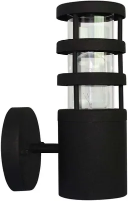 Produktbild von Elstead Hornbaek Außen-Wandleuchte E27 25cm Edelstahl, Schwarz IP44