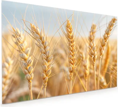 Produktbild von Küchenrückwand Spritzschutz Glas mit Motiv Weizenfeld 40 x 40 cm