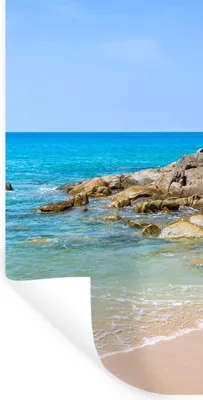 Produktbild von MuchoWow® Wandtattoo Wandsticker Wandaufkleber Strand - Meer - Tropisch - Sommer 80x160 cm Selbstklebend und Repositionierbar - Sticker - Dekorfolie