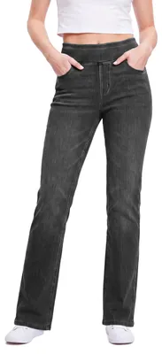 Productafbeelding van LaiEr dames stretch jeans, slim fit broek met een subtiele, iets wijde pijp aan de onderkant