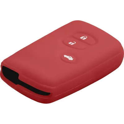 Produktbild von PhoneNatic Silikon Schlüssel Hülle kompatibel mit der Toyota Land Cruiser 3-Tasten Fernbedienung in rot Funkschlüssel 3-Key