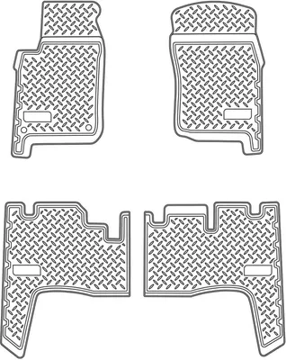 Zdjęcie produktu dla gumowe dywaniki podłogowe 3D do Toyota Land Cruiser | Typ J7 | BJ 1985-1994 | z obramowaniem