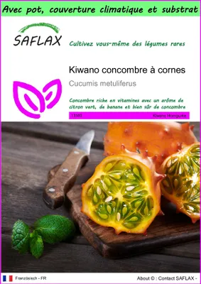 Image de SAFLAX Garden to go - Kiwano concombre à cornes - 10 graines - Cucumis