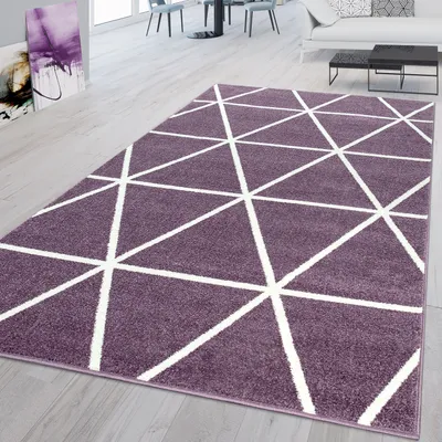 Produktbild von TT Home Wohnzimmer Teppich Kurzflor Wohnzimmer Ethno Design Rauten Design Skandi Design Modern Größe 70x250 cm