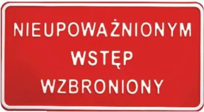 Obrázok produktu pre Tablica 15*29Cm Nieupoważnionym Wstęp Wzbroniony