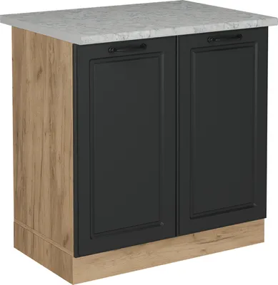 Produktbild von Spülenunterschrank Vicco R-Line Anthrazit Landhaus 80 cm AP Marmor, Model 53793