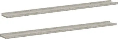 Produktbild von vidaXL Wandregale 2 Stk. Betongrau 115x9x3 cm