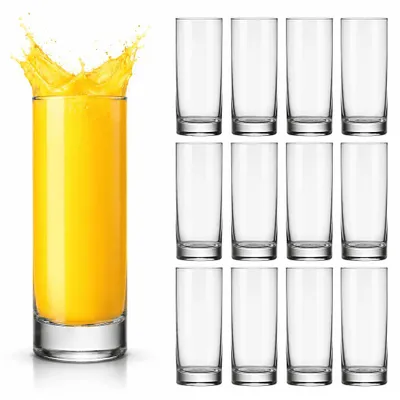 Produktbild von 12 Trinkgläser Wassergläser Longdrink Gläser Hohe Wasserglas Cocktailgläser