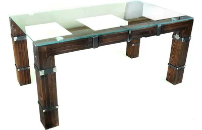 Obrázek produktu pro CHYRKA® Jídelní stůl (200x90 cm V=75 cm, Barva Natural) DROHOBYCZ stůl do obývacího pokoje jídelna z přírodního dřeva masiv kov sklo ruční výroba