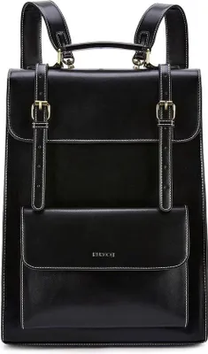 Produktbild von Famanu Rucksack für Damen - Schulrucksack mit 15,6 Zoll Laptopfach - Wasserabweisend - Schwarz