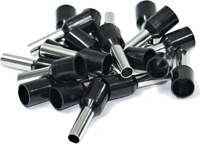 Produktbild von Aderendhülsen einzeln Querschnitt 6 mm² 12 mm Kabelhülsen 100 Stück isoliert
