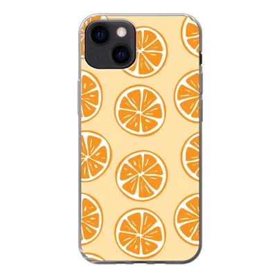 Produktbild von MuchoWow® Handyhülle Schutzhülle Hülle für iPhone 13 Obst - Orange - Tropisch Silikon Softcase Handy Hülle - Karteninhaber