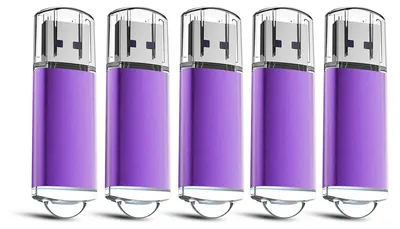 Produktbild von 5x 2GB USB 2.0 Stick Flash USB Drive Kompakt USB Flashdrive Speicherstick Memorystick Farbe: Lila