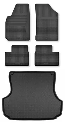 Produktbild von Gummimatten + Kofferraumwanne für Opel Vectra B 1995-2003 (Kombi) – Schwarz, Semi-Universal, angepasst – Wielganizator Semi-Universal