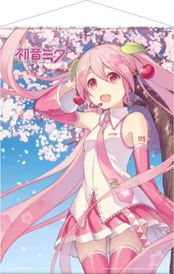 Produktbild von Hatsune Miku Wandrolle Cherry Blossom 50 x 70 cm