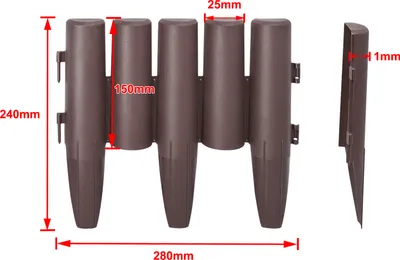 Obrázek produktu pro LZQ 50x Palisádové obruby záhonů Obruby trávníků hnědé 14m