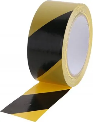 Produktbild von Warnband 33m schwarz/gelb