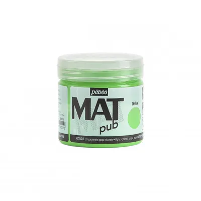 Produktbild von Pebeo Mat Pub Acrylfarbe, 140 ml, Hellgrün