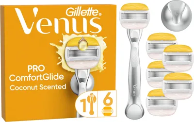 Produktbild von Gillette Venus Pro ComfortGlide Damenrasierer mit Kokosduft und 6 Klingen