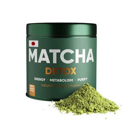 Produktbild von Matcha Detox - Premium Japanischer Organischer - Stoffwechsel Anregend - 100% Natürlich | WOW TEA