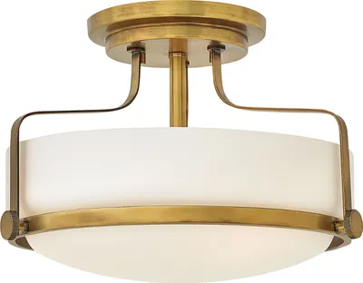 Zdjęcie produktu dla Lampa sufitowa Harper stary mosiądz 3xE27x60W szkło wym:25,3x36,6x36,6cm IP20 Hinkley