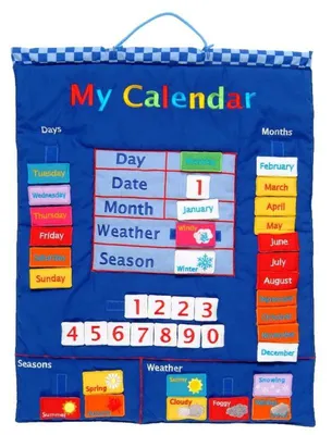 Immagine prodotto di Calendario da parete Fiesta Crafts per bambini - Calendario giocattolo educativo