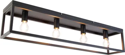 Produktbild von Smarte Deckenleuchte Schwarz 99,5 cm inkl 4 Wifi A60 Cage