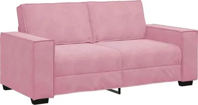 Image de vidaXL Canapé 2 places rose 180x78x84 cm Velours