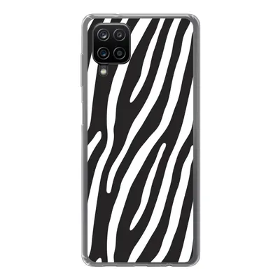Produktbild von MuchoWow® Handyhülle Schutzhülle Hülle für Samsung Galaxy A12 Tiere - Zebradruck - Schwarz Silikon Softcase Handy Hülle - Bild