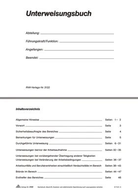 Productafbeelding van RNK Verlag: Onderwijsboek voor bedrijfsondersteunende veiligheid, 48 pagina's, formaat DIN A5 liggend