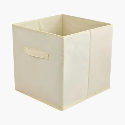 Produktbild von Lavita Storage Box | faltbare Aufbewahrung Boxen 31 x 31 x 31 cm | Schubladen-Organizer Box| Elfenbein / Beige | 1 stück