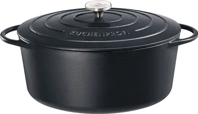 Produktbild von Küchenprofi Bratentopf Provence Gusseisen Schwarz oval 35 cm