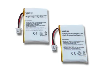 Produktbild von vhbw 2x Akku Ersatz für Plantronics 202599-03, 64327-01, 64399-01, 65358-01 für Wireless Headset Kopfhörer (300mAh, 3,7V, Li-Polymer)